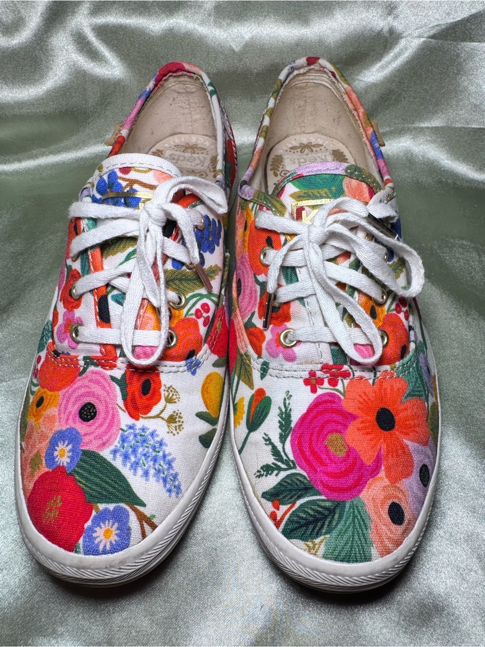 Keds Floral Rifle Paper Co. Canvas Low Top Sneakers WF60416 Womenβs Size 7.5β - Picture 2 of 8